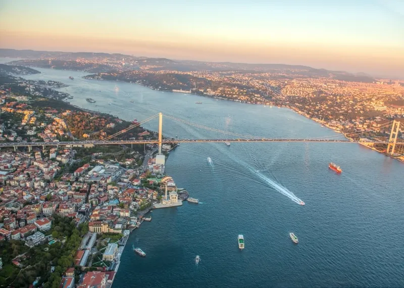 View over Istanbul's skyline and the Bosphorus, a calm setting for recovery after medical treatment
