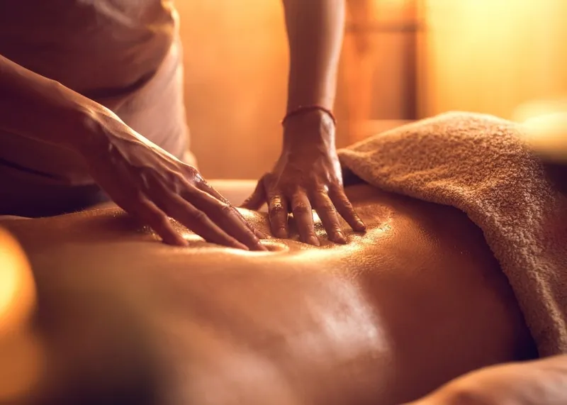 Quiet hotel spa treatment room in Istanbul prepared with fresh towels for a massage